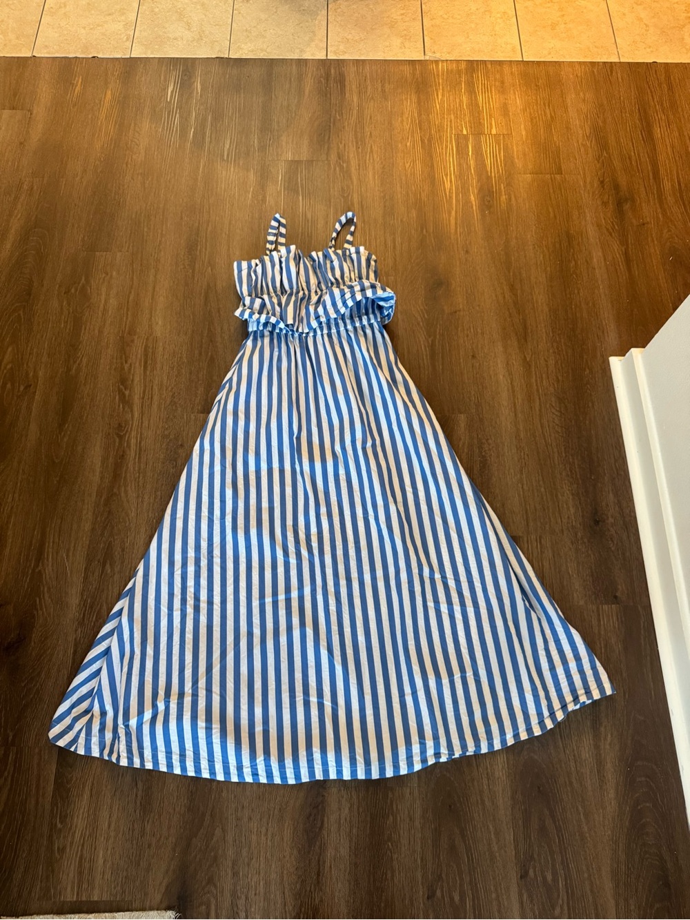 Blue & White Striped Sundress